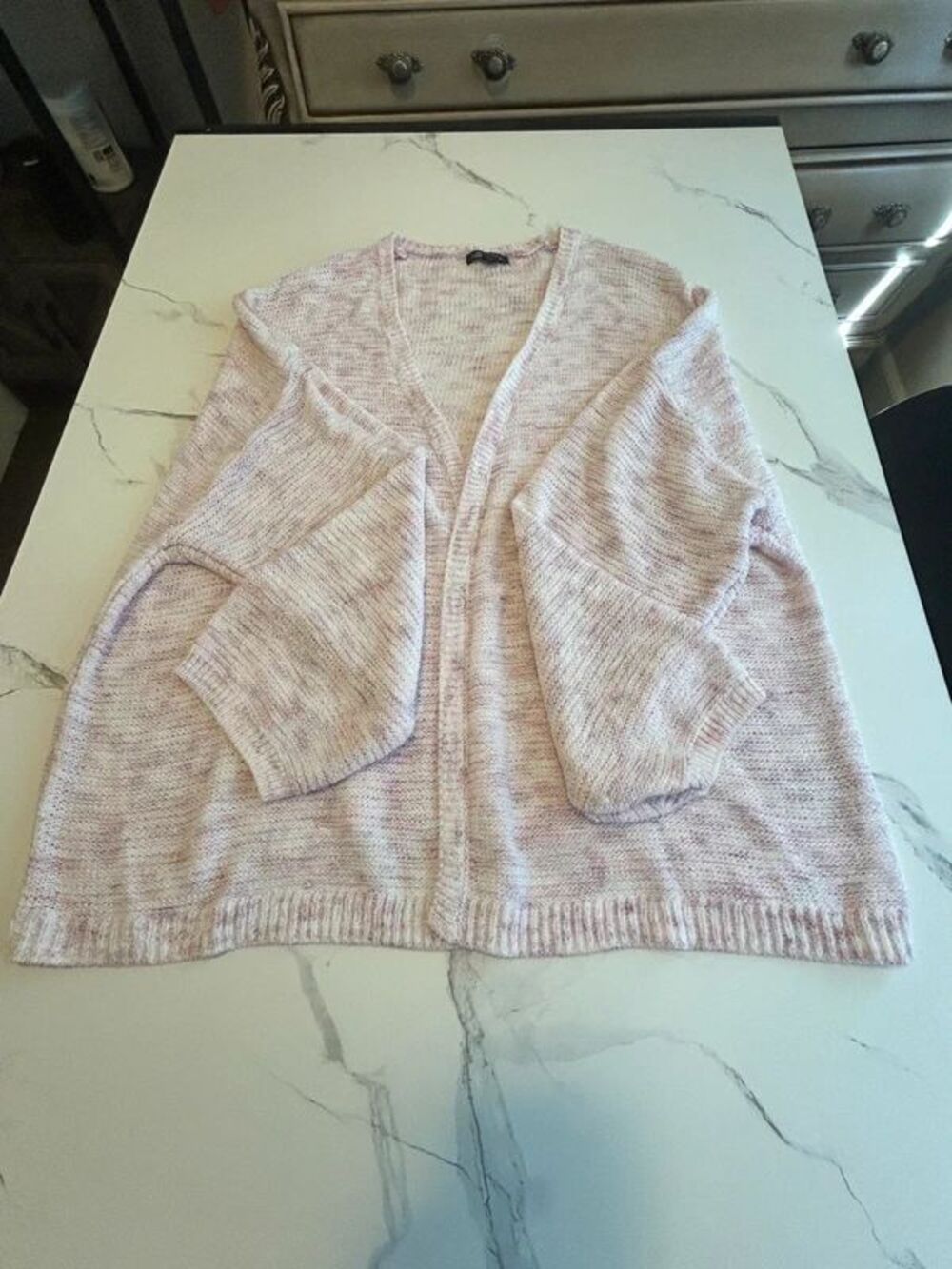 Wild Fable Pink Marled Open Front Knit Cardigan XS Soft Sweater